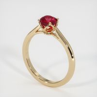 0.94 Ct. Ruby Ring, 14K Yellow Gold 2