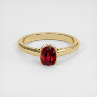 1.05 Ct. Ruby Ring, 14K Yellow Gold 1