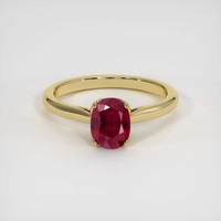 1.80 Ct. Ruby Ring, 14K Yellow Gold 1