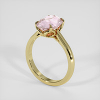 3.21 Ct. Pink Sapphire Ring, 14K Yellow Gold 2