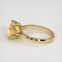 4.56 Ct. Peach Sapphire Ring, 14K Yellow Gold 4