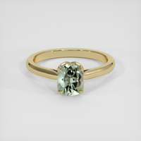 1.41 Ct. Bluish Green Sapphire Ring, 14K Yellow Gold 1