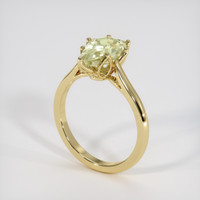2.34 Ct. Yellowish Green Sapphire Ring, 14K Yellow Gold 2