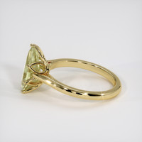 2.34 Ct. Yellowish Green Sapphire Ring, 14K Yellow Gold 4