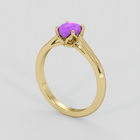 0.97 Ct. Pinkish Purple Sapphire Ring, 14K Yellow Gold 2