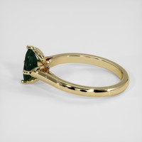 1.06 Ct. Bluish Green Sapphire Ring, 14K Yellow Gold 4