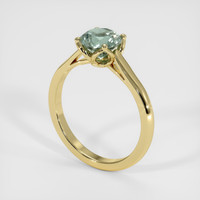 1.47 Ct. Green Sapphire Ring, 14K Yellow Gold 2