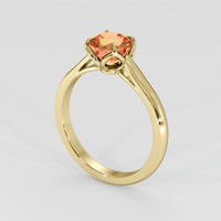 1.50 Ct. Reddish Orange Sapphire Ring, 14K Yellow Gold 2
