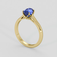 3.31 Ct. Blue Sapphire Ring, 14K Yellow Gold 2