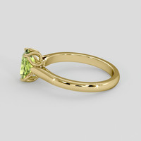 1.06 Ct. Yellowish Green Sapphire Ring, 14K Yellow Gold 3