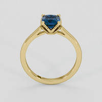 1.55 Ct. Greenish Blue Sapphire Ring, 14K Yellow Gold 3
