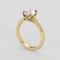 2.04 Ct. Pink Sapphire Ring, 14K Yellow Gold 2