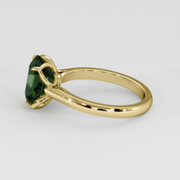 4.05 Ct. Yellowish Green Sapphire Ring, 14K Yellow Gold 4