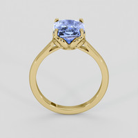 3.54 Ct. Blue Sapphire Ring, 14K Yellow Gold 3