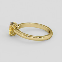 1.25 Ct. Yellowish Orange Sapphire Ring, 14K Yellow Gold 4