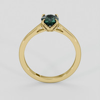 1.24 Ct. Bluish Green Sapphire Ring, 14K Yellow Gold 3