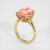 12.01 Ct. Padparadscha Sapphire Ring, 14K Yellow Gold 2