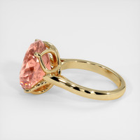 12.01 Ct. Padparadscha Sapphire Ring, 14K Yellow Gold 4