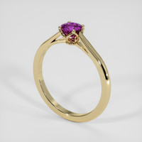 0.62 Ct. Pinkish Purple Sapphire Ring, 14K Yellow Gold 2