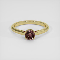 0.70 Ct. Pinkish Brown Sapphire Ring, 14K Yellow Gold 1