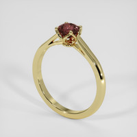 0.70 Ct. Pinkish Brown Sapphire Ring, 14K Yellow Gold 2