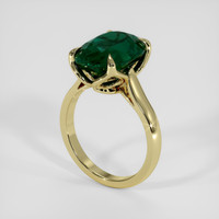 8.05 Ct. Bluish Green Sapphire Ring, 14K Yellow Gold 2