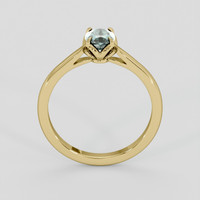 0.73 Ct. Bluish Green Sapphire Ring, 14K Yellow Gold 3