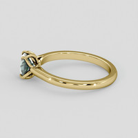 0.73 Ct. Bluish Green Sapphire Ring, 14K Yellow Gold 4