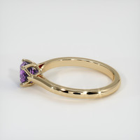 0.64 Ct. Pinkish Purple Sapphire Ring, 14K Yellow Gold 4