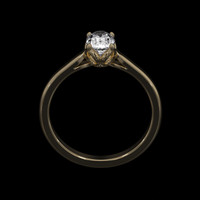 1.09 Ct. White Sapphire Ring, 14K Yellow Gold 3