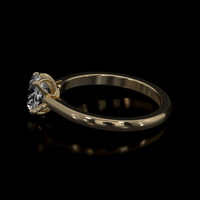 1.09 Ct. White Sapphire Ring, 14K Yellow Gold 4
