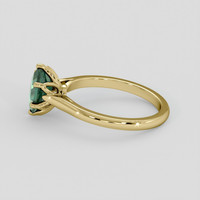1.23 Ct. Bluish Green Sapphire Ring, 14K Yellow Gold 4