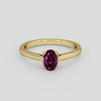 0.49 Ct. Purple Sapphire Ring, 14K Yellow Gold 1
