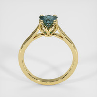 1.10 Ct. Greenish Blue Sapphire Ring, 14K Yellow Gold 3
