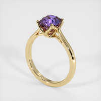 2.10 Ct. Purple Sapphire Ring, 14K Yellow Gold 2