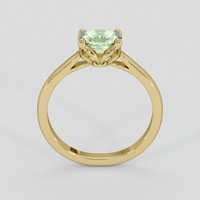 0.95 Ct. Yellowish Green Sapphire Ring, 14K Yellow Gold 3