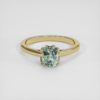 1.49 Ct. Green Sapphire Ring, 14K Yellow Gold 1