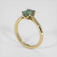 1.49 Ct. Green Sapphire Ring, 14K Yellow Gold 2