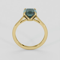 3.29 Ct. Bluish Green Sapphire Ring, 14K Yellow Gold 3