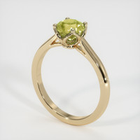 1.17 Ct. Greenish Yellow Sapphire Ring, 14K Yellow Gold 2