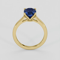 3.13 Ct. Blue Sapphire Ring, 18K Yellow Gold 3