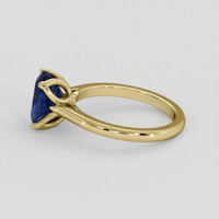 3.13 Ct. Blue Sapphire Ring, 18K Yellow Gold 4