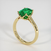 1.82 Ct. Emerald Ring, 18K Yellow Gold 2