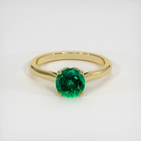 1.20 Ct. Emerald Ring, 18K Yellow Gold 1