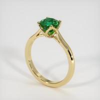 1.20 Ct. Emerald Ring, 18K Yellow Gold 2