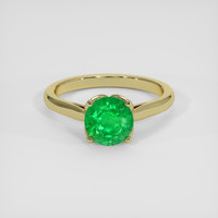 1.49 Ct. Emerald Ring, 18K Yellow Gold 1