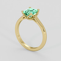 1.22 Ct. Emerald Ring, 18K Yellow Gold 2