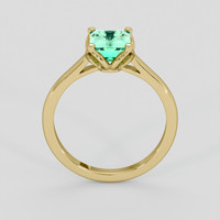 1.22 Ct. Emerald Ring, 18K Yellow Gold 3