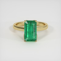 2.97 Ct. Emerald Ring, 18K Yellow Gold 1