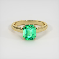 1.74 Ct. Emerald Ring, 18K Yellow Gold 1